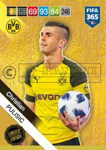 PANINI FIFA 365 ADRENALYN XL 2019 LIMITED EDITION CHRISTIAN PULISIC