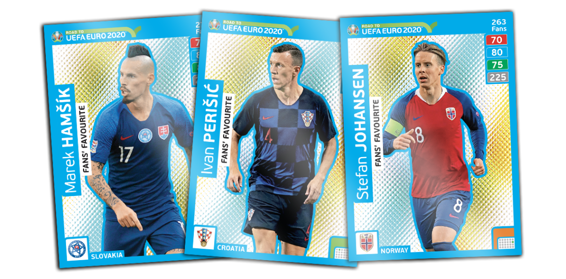 PANINI ROAD TO UEFA EURO 2020 CARTES FANS FAVOURITE