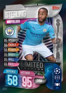 TOPPS CHAMPIONS LEAGUE 2019-20 UK LIMITED EDITION STERLING SILVER