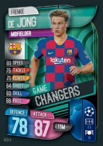 TOPPS MATCH ATTAX CHAMPIONS LEAGUE 2019-20 GAME CHANGERS DE JONG