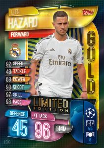 TOPPS MATCH ATTAX CHAMPIONS LEAGUE 2019-20 LIMITED EDITION HAZARD GOLD
