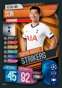 TOPPS MATCH ATTAX CHAMPIONS LEAGUE 2019-20 STRIKERS SON