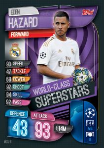 TOPPS MATCH ATTAX CHAMPIONS LEAGUE 2019-20 SUPERSTARS HAZARD