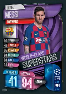 TOPPS MATCH ATTAX CHAMPIONS LEAGUE 2019-20 SUPERSTARS MESSI