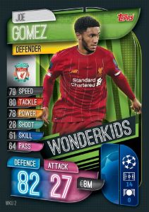 TOPPS MATCH ATTAX CHAMPIONS LEAGUE 2019-20 WONDERKIDS GOMEZ