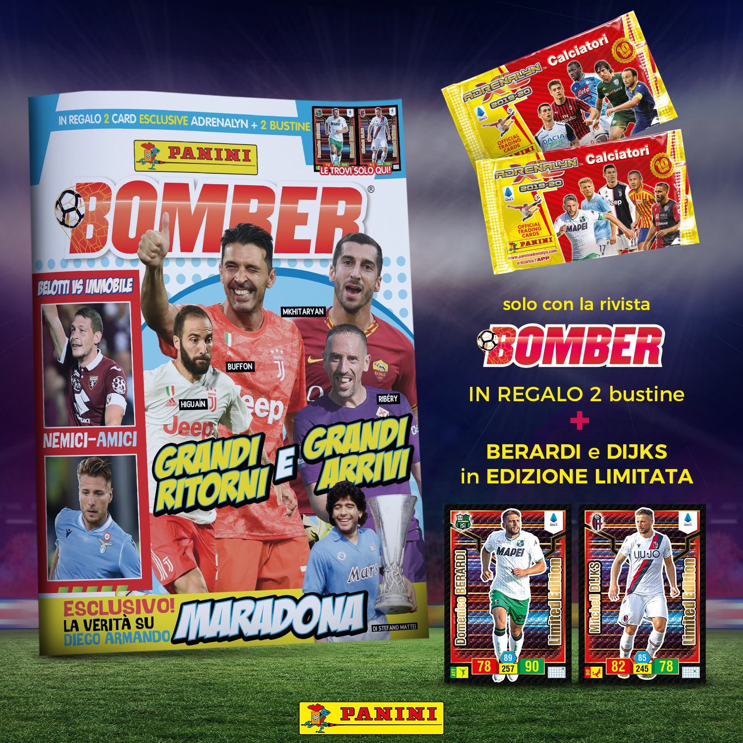 PANINI ADRENALYN XL CALCIATORI 2019-20 ANNONCE TWITTER BOMBER OCTOBRE 2019.jpg