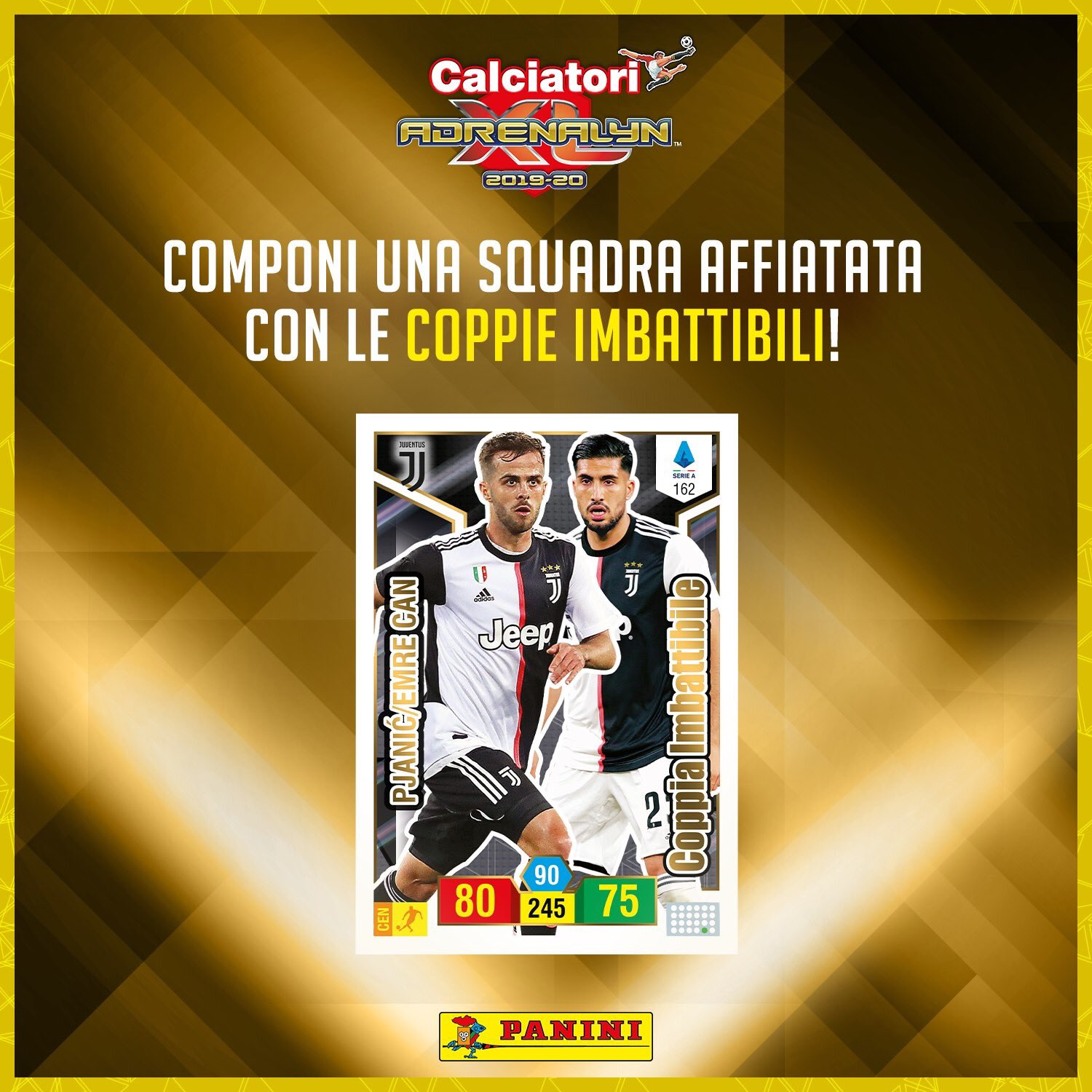 PANINI ADRENALYN XL CALCIATORI 2019-20 ANNONCE TWITTER CARTES COPPIA IMBATTIBILE