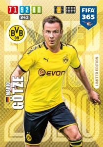PANINI FIFA 365 ADRENALYN XL 2020 CARTE LIMITED EDITION GOTZE