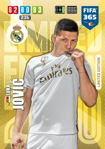 PANINI FIFA 365 ADRENALYN XL 2020 CARTE LIMITED EDITION JOVIC