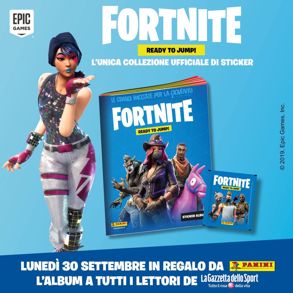 PANINI FORTNITE STICKERS ANNONCE TWITTER ITALIE