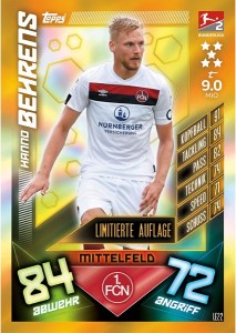 TOPPS MATCH ATTAX BUNDESLIGA 2019-20 LIMITED EDITION 22 HANNO BEHRENS