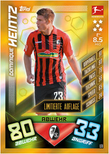 TOPPS MATCH ATTAX BUNDESLIGA 2019-20 LIMITED EDITION 8 DOMINIQUE HEINTZ