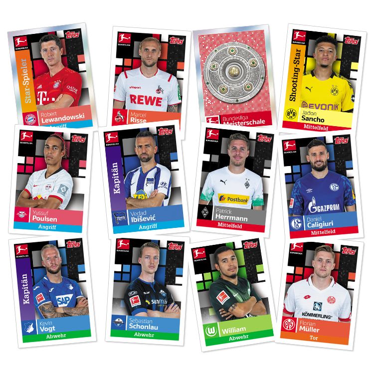 TOPPS BUNDESLIGA STICKERS 19-20 EXEMPLES STICKERS