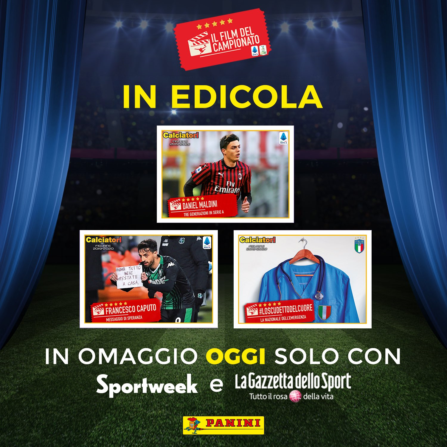 PANINI CALCIATORI 2019-2020 ANNONCE TWITTER IL FILM DEL CAMPIONATO C18-19-20