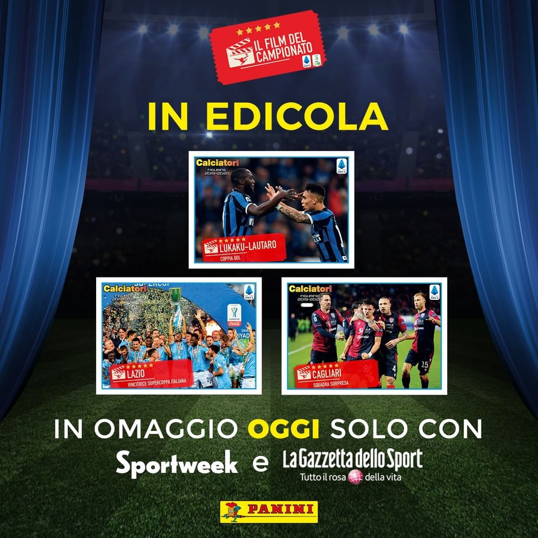 PANINI CALCIATORI 2019-2020 ANNONCE TWITTER IL FILM DEL CAMPIONATO C6-7-8