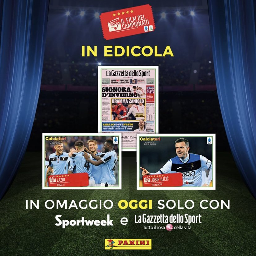 PANINI CALCIATORI 2019-2020 ANNONCE TWITTER IL FILM DEL CAMPIONATO C9-10-11