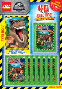 BLUE OCEAN LEGO JURASSIC WORLD STICKERS MULTIPACK