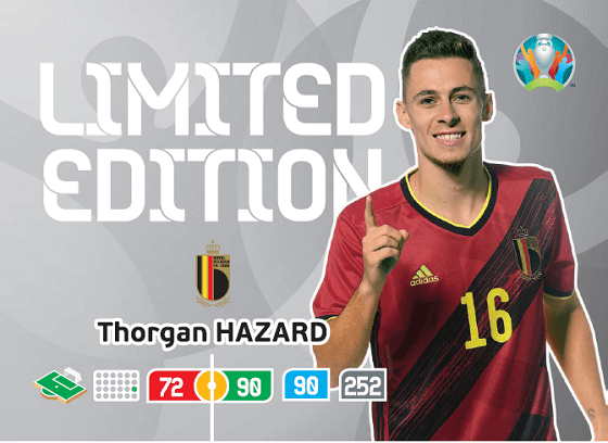 PANINI ADRENALYN XL EURO 2020 CARTE LIMITED EDITION HAZARD T