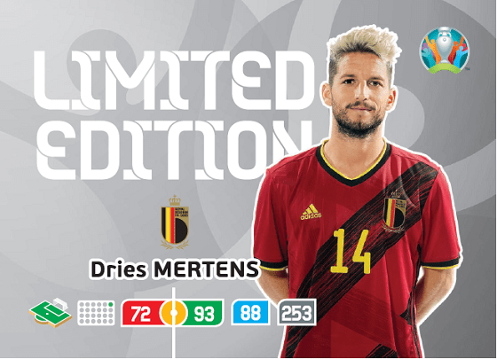 PANINI ADRENALYN XL EURO 2020 CARTE LIMITED EDITION MERTENS