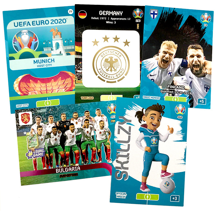PANINI ADRENALYN XL EURO 2020 CARTES EXEMPLES 01