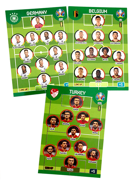 PANINI ADRENALYN XL EURO 2020 CARTES FANS LINE-UP