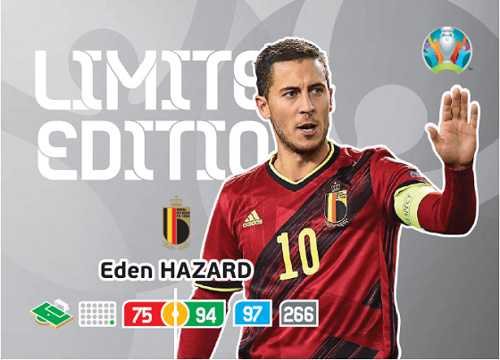 PANINI ADRENALYN XL UEFA EURO 2020 CARTE LIMITED EDITION HAZARD