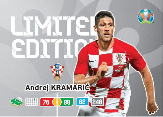 PANINI ADRENALYN XL UEFA EURO 2020 CARTE LIMITED EDITION KRAMARIC