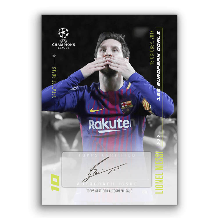 TOPPS DESIGNED BY LIONEL MESSI CARTE AUTOGRAPHE 01