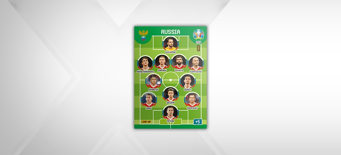 PANINI ADRENALYN XL EURO 2020 MODELE CARTE LINE-UP