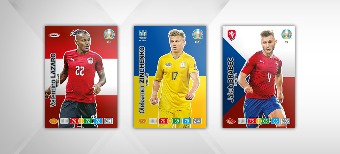 PANINI ADRENALYN XL EURO 2020 MODELE CARTE TEAM MATE