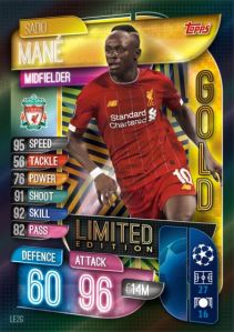 TOPPS CHAMPIONS LEAGUE 2019-20 EXTRA UK LIMITED EDITION MANE