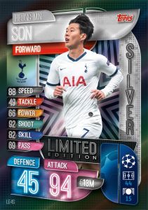 TOPPS CHAMPIONS LEAGUE 2019-20 EXTRA UK LIMITED EDITION SON SILVER