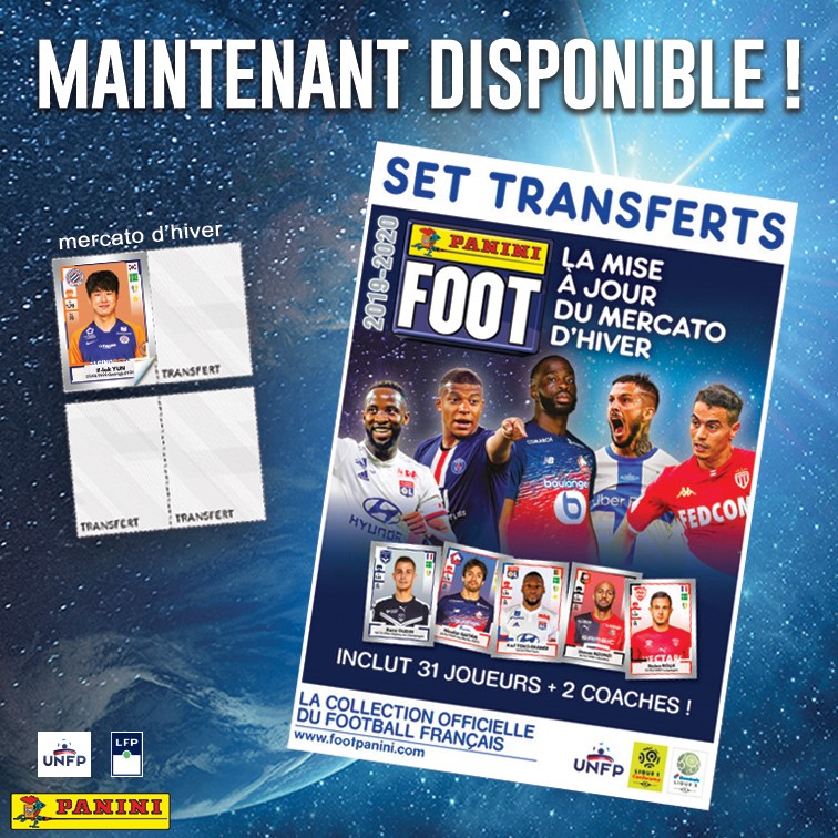 PANINI FOOT LIGUE 1 STICKERS 2019-2020 SET MERCATO ANNONCE FACEBOOK