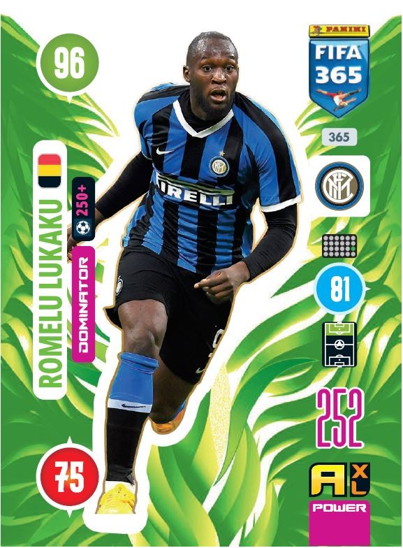 PANINI ADRENALYN XL FIFA 365 2021 365 DOMINATOR ROMELU LUKAKU INTER MILAN