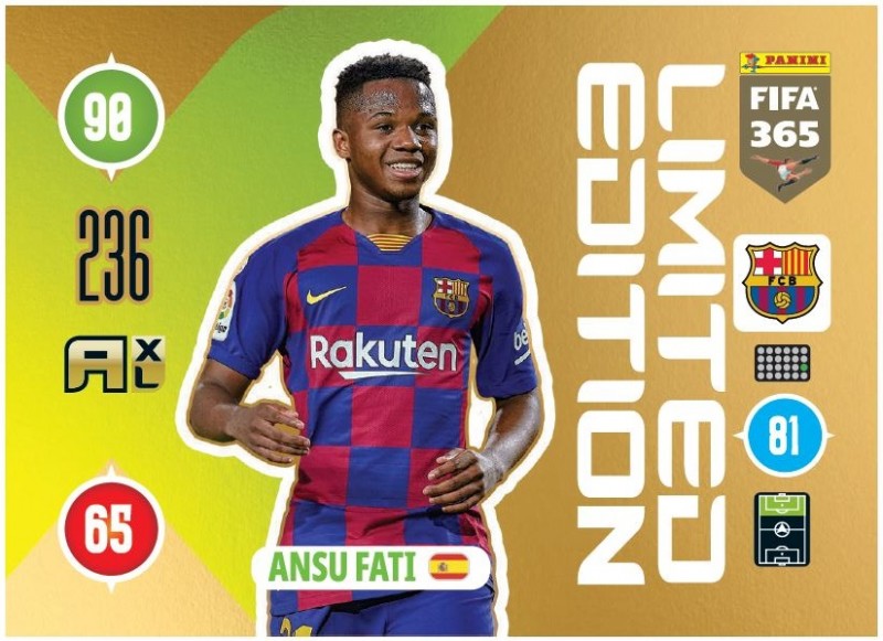 PANINI ADRENALYN XL FIFA 365 2021 LE ANSU FATI BARCELONE