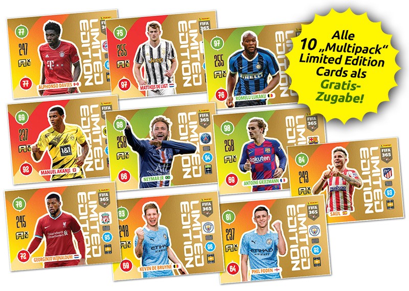 PANINI ADRENALYN XL FIFA 365 2021 LE EXCLU CHOIX MULTIPACK
