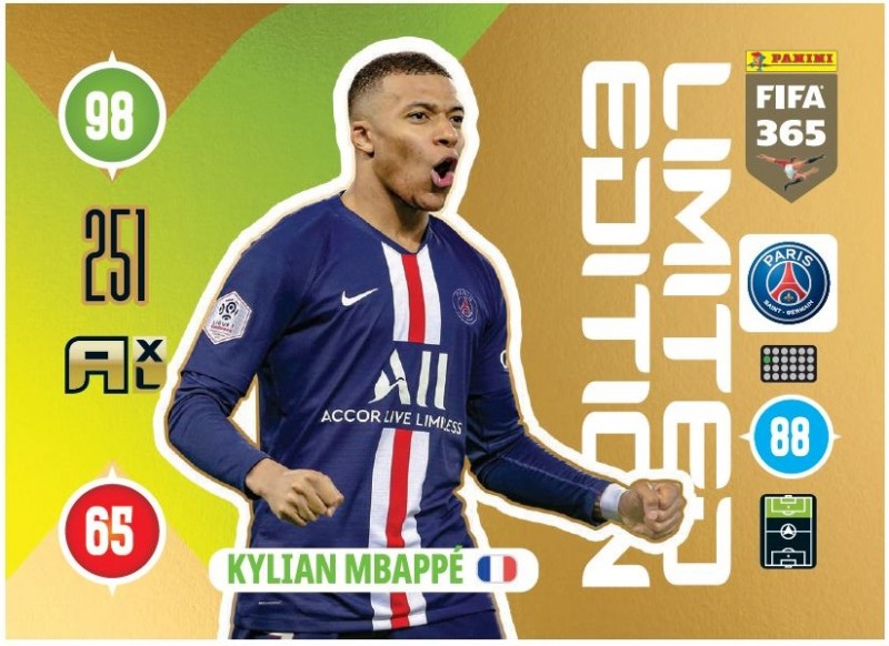 PANINI ADRENALYN XL FIFA 365 2021 LE KYLIAN MBAPPE PARIS