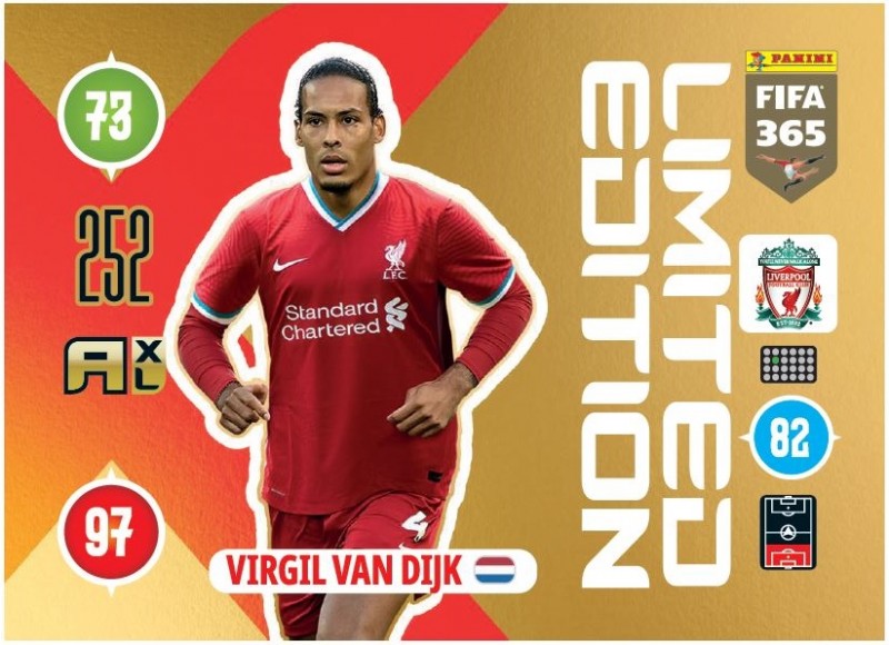 PANINI ADRENALYN XL FIFA 365 2021 LE VIRGIL VAN DIJK LIVERPOOL
