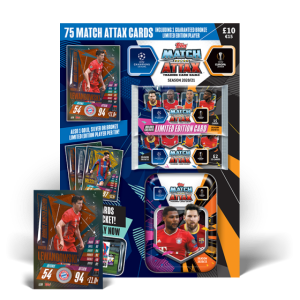 TOPPS MATCH ATTAX CHAMPIONS LEAGUE 2020-21 COLLECTOR PACK 5 POCHETTES ET PETITE BOITE LEWANDOWSKI BRONZE