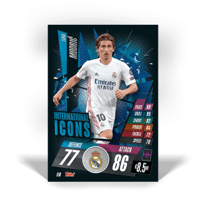 TOPPS MATCH ATTAX CHAMPIONS LEAGUE 2020-21 INTERNATIONAL ICONS II8 MODRIC