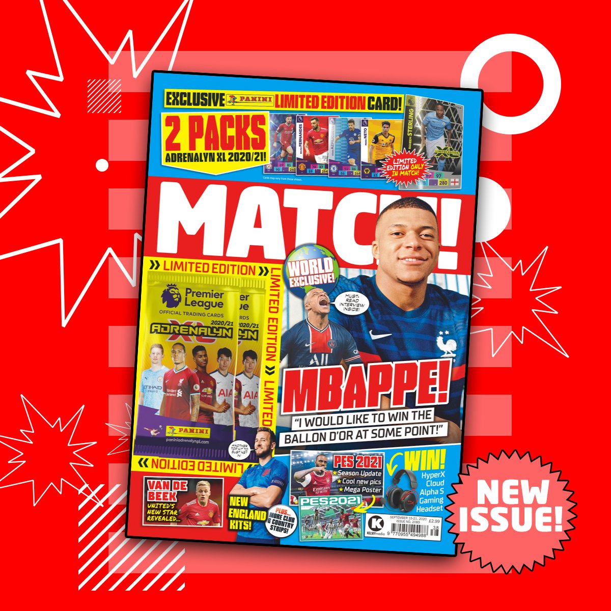 PANINI ADRENALYN XL PREMIER LEAGUE 2020-21 MAGAZINE MATCH 2020 09 02