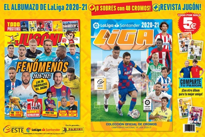 PANINI ESTE LALIGA SANTANDER 2020-21 PACK DE LANCEMENT 5 EUROS