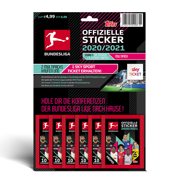 TOPPS BUNDESLIGA STICKERS 2020-2021 MULTIPACK