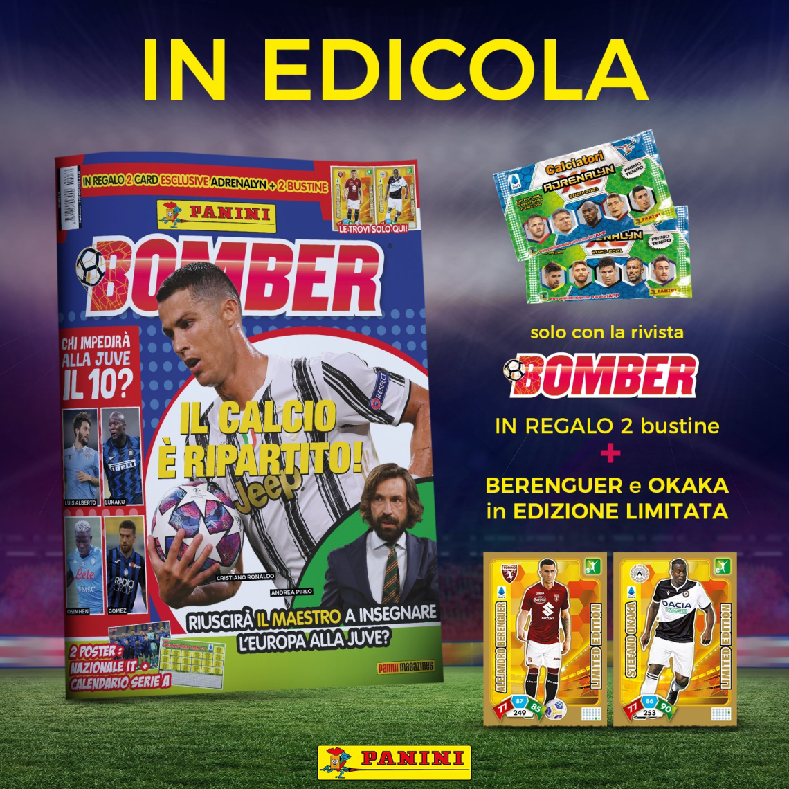 PANINI ADRENALYN XL CALCIATORI 2020-2021 MAGAZINE BOMBER OCTOBRE 2020
