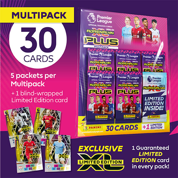 PANINI ADRENALYN XL PREMIER LEAGUE 2020-21 PLUS MULTIPACK 5 POCHETTES