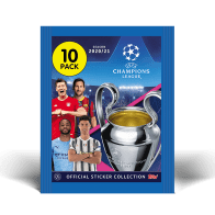 TOPPS UEFA CHAMPIONS LEAGUE 2020-21 POCHETTE 10 STICKERS
