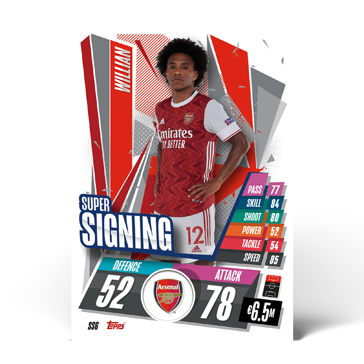 TOPPS UEFA CHAMPIONS LEAGUE 2020-21 SUPER SIGNING WILLIAN