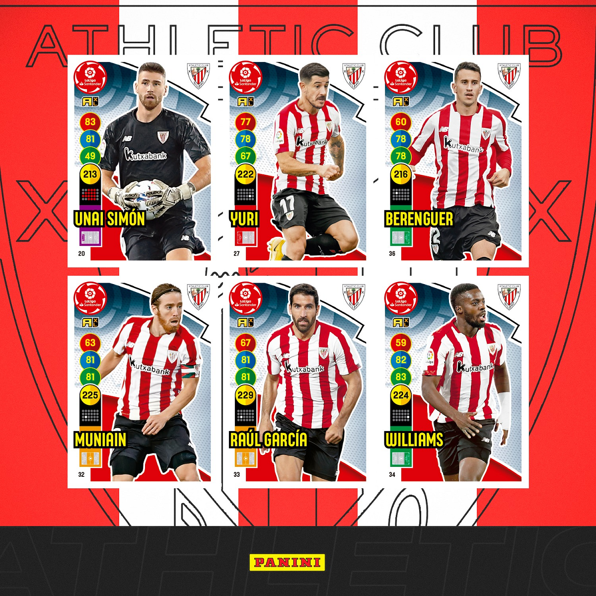 PANINI ADRENALYN XL LIGA 2020-21 ANNONCE CARTES DE BASE ATHLETICO