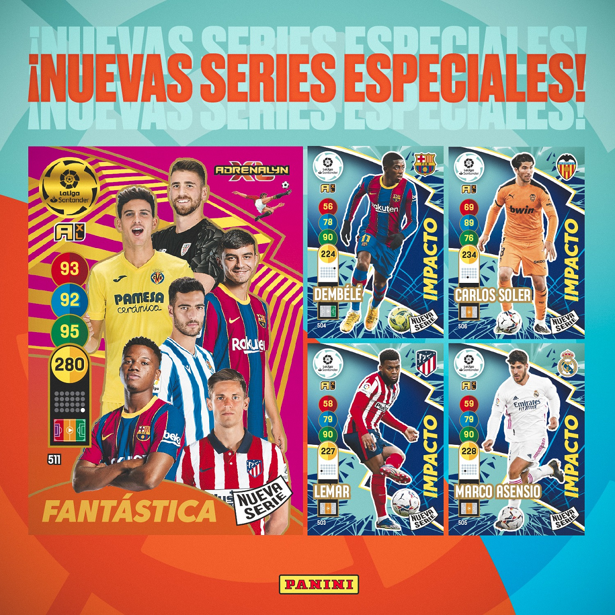 PANINI ADRENALYN XL LIGA 2020-21 ANNONCE CARTES FANTASTICA ET IMPACTO