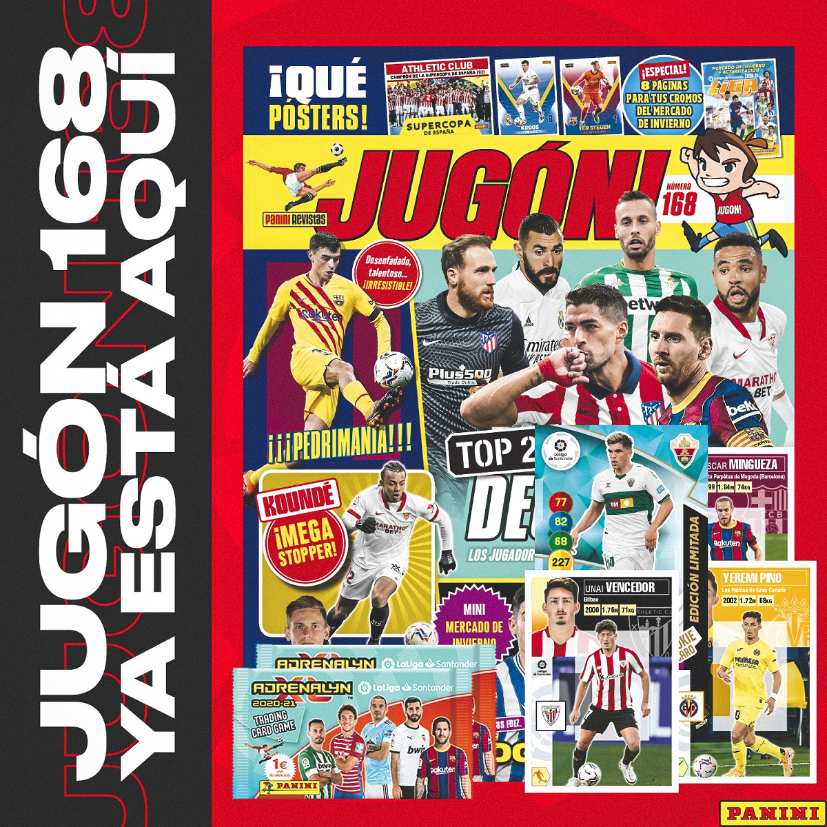 PANINI ADRENALYN XL LIGA 2020-21 ANNONCE MAGAZINE JUGON 168 AVEC LIMITED EDITION